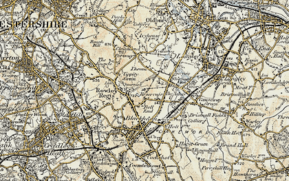 Old map of Whiteheath Gate in 1902