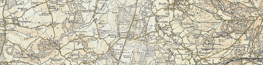 Old map of Whitehill in 1897-1909