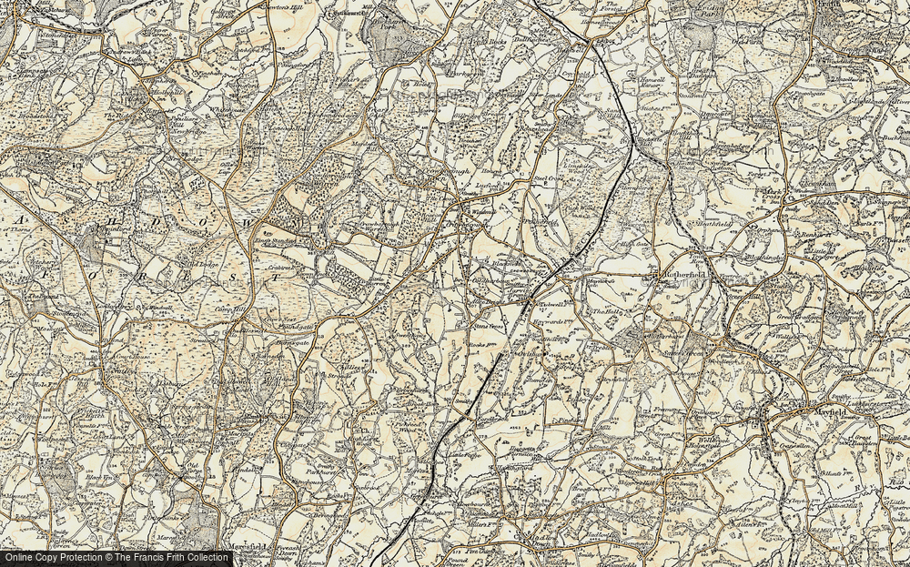 Old Map of Whitehill, 1898 in 1898