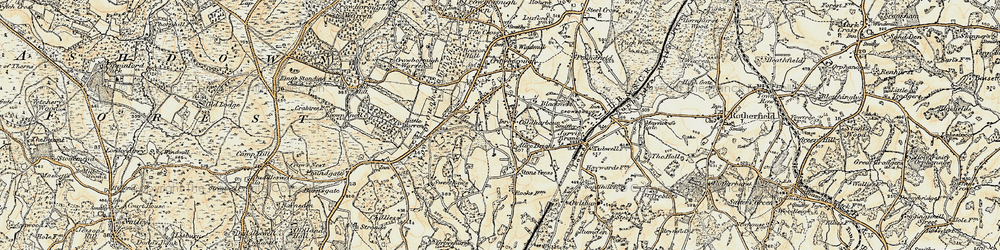 Old map of Whitehill in 1898