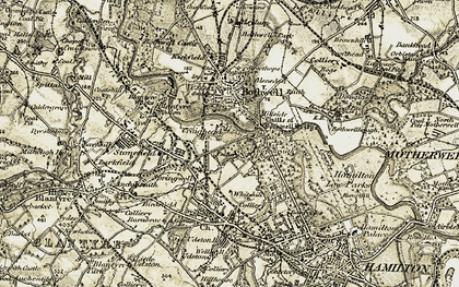 Old map of Whitehill in 1904-1905