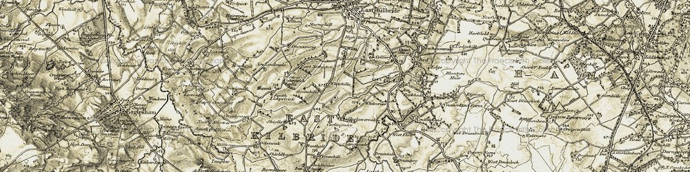 Old map of Whitehills in 1904-1905