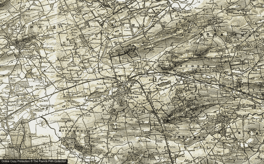 Old Map of Whitehills, 1907-1908 in 1907-1908