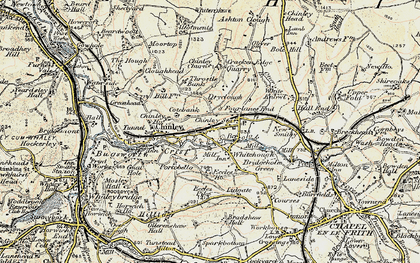Old map of Whitehough in 1902-1903