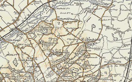 Old map of Whitehouse Green in 1897-1900