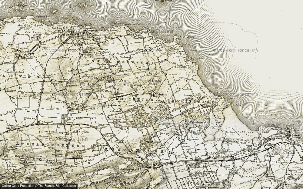 Old Map of Whitekirk, 1901-1906 in 1901-1906