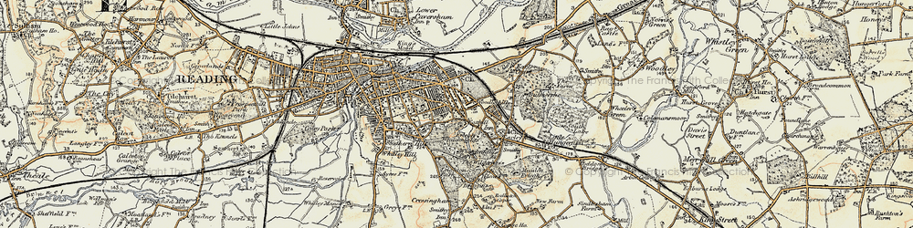 Old map of Whiteknights in 1897-1909