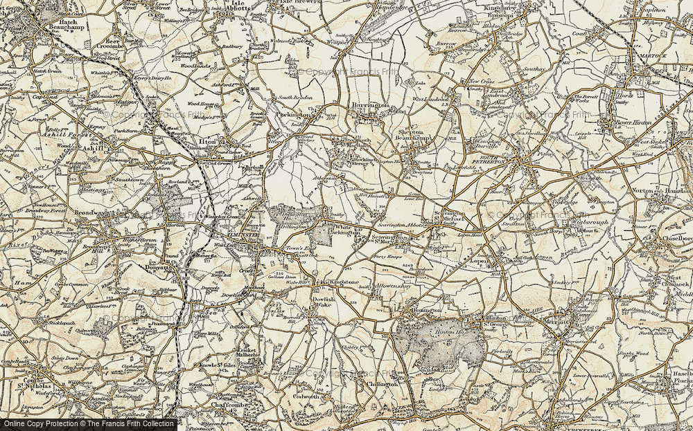 Old Map of Whitelackington, 1898-1900 in 1898-1900
