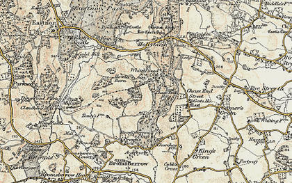 Old map of Whiteleaved Oak in 1899-1901