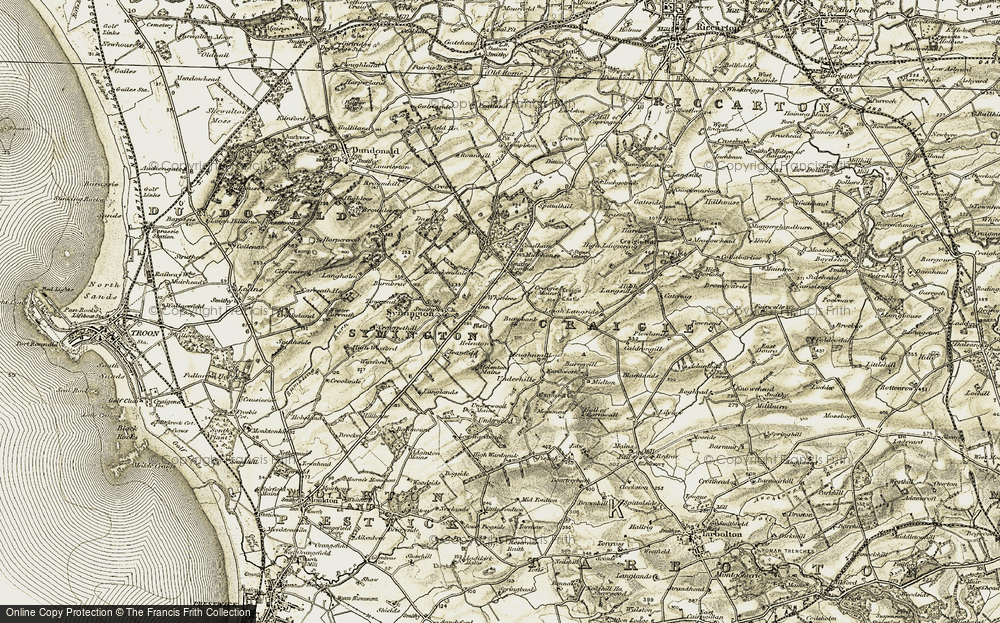 Old Map of Whitelees, 1905-1906 in 1905-1906