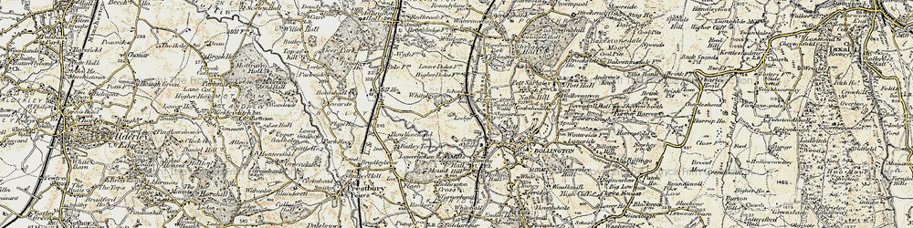 Old map of Whiteley Green in 1902-1903