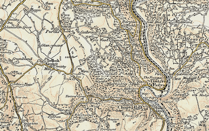 Old map of Barbadoes Green in 1899-1900