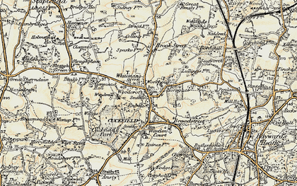 Old map of Whitemans Green in 1898