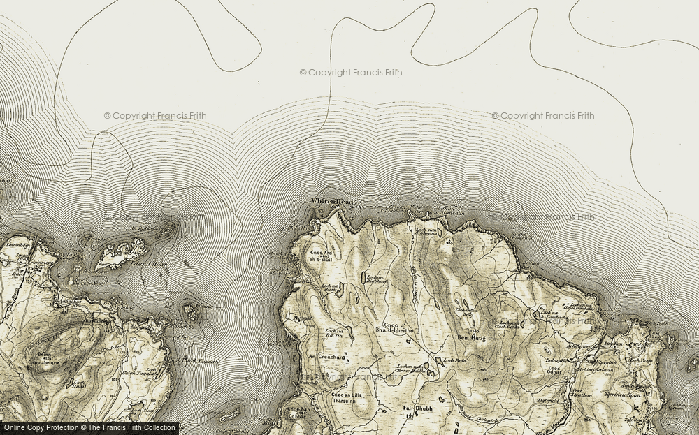 Old Map of Historic Map covering Bodach Dearg in 1910