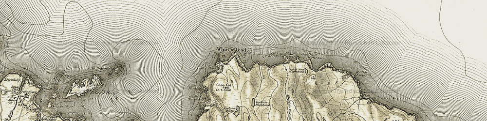 Old map of Allt Clais Eirigill in 1910