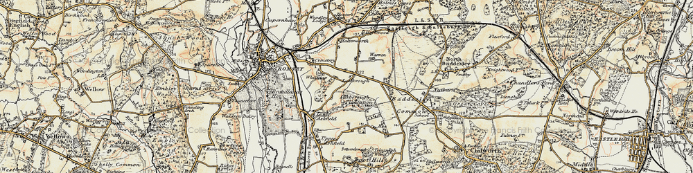 Old map of Whitenap in 1897-1909