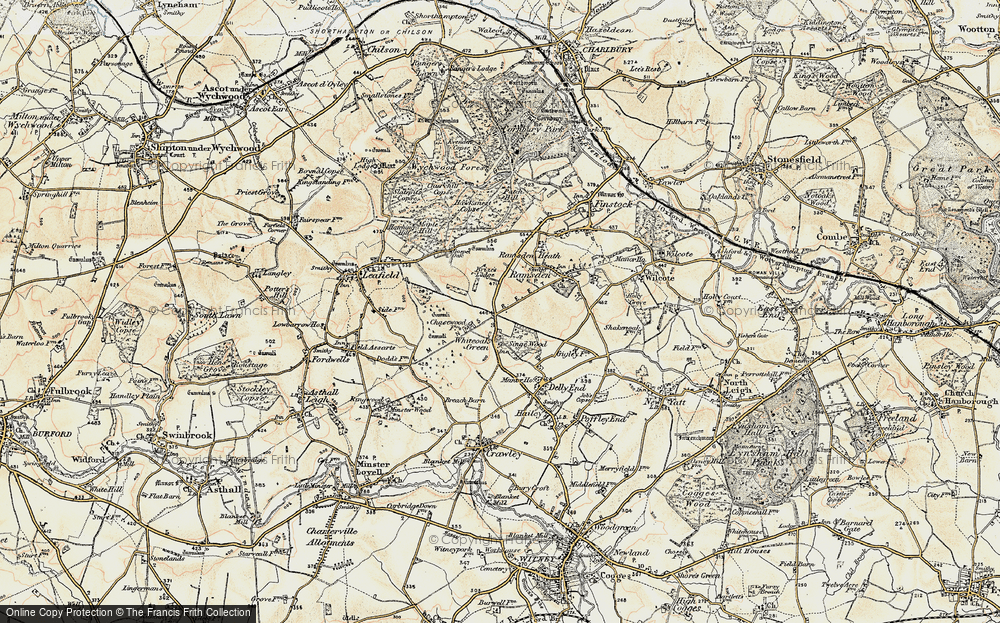 Old Map of Whiteoak Green, 1898-1899 in 1898-1899