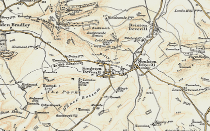 Old map of Whitepits in 1897-1899
