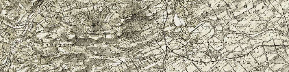 Old map of Whiterigg in 1901-1904