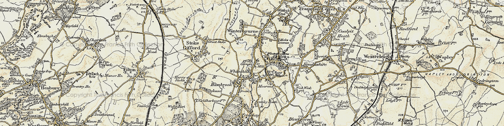 Old map of Whiteshill in 1899
