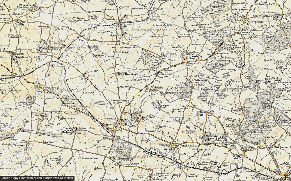 Old Map of Whitfield, 1898-1901 in 1898-1901