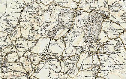 Old map of Whitfield in 1899
