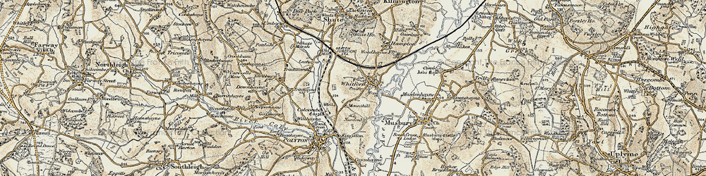 Old map of Whitford in 1898-1900