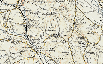 Old map of Whitgreave in 1902