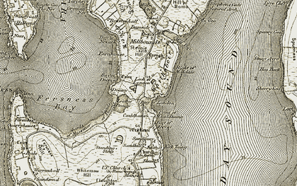 Old map of Bay of Icevay in 1912