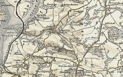 Old map of Whitleigh in 1899-1900