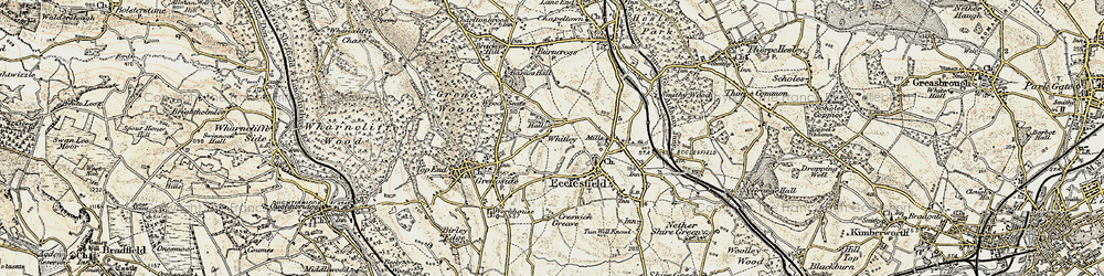 Old map of Whitley in 1903