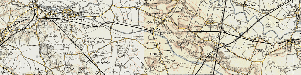 Old map of Whitley Bridge in 1903