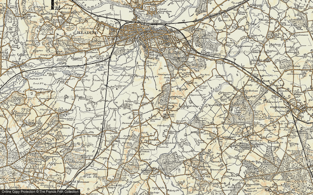 Old Map of Whitley Wood, 1897-1909 in 1897-1909