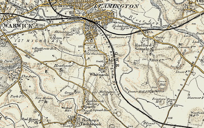 Old map of Whitnash in 1898-1902