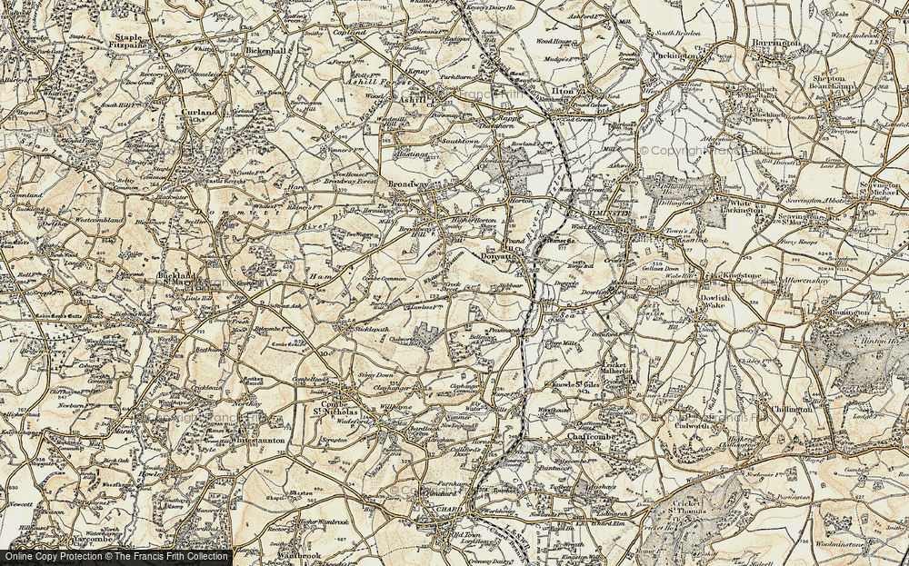 Old Map of Whitney Bottom, 1898-1899 in 1898-1899