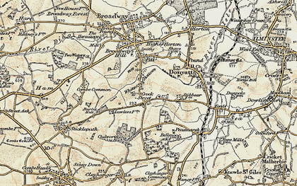 Old map of Whitney Bottom in 1898-1899