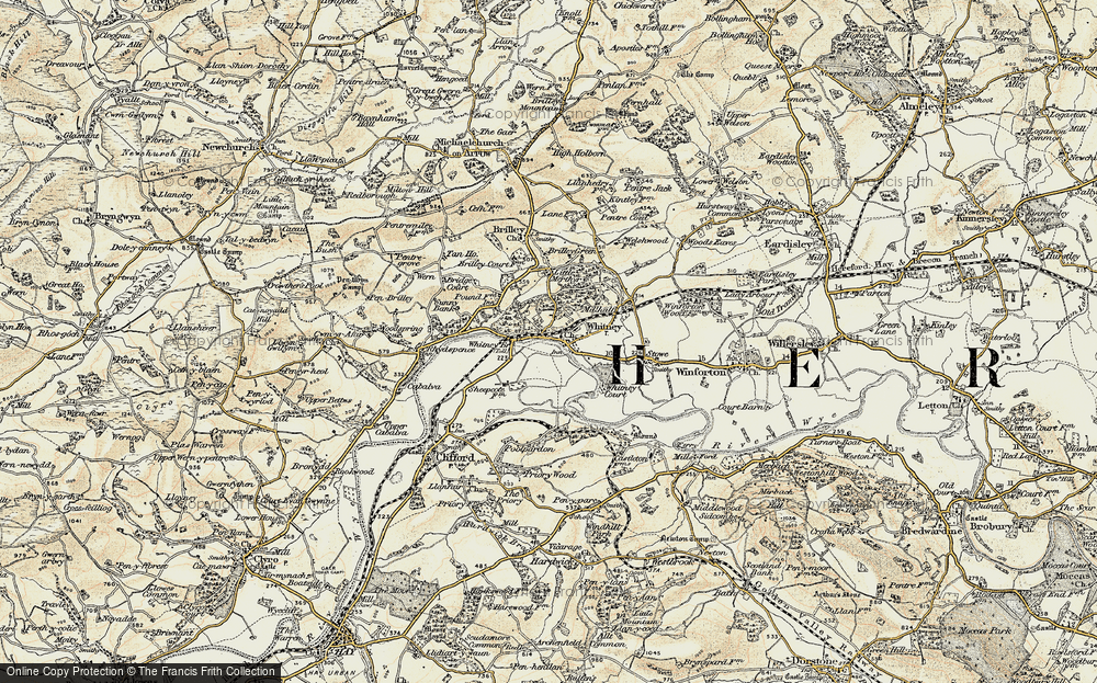 Old Map of Whitney-on-Wye, 1900-1902 in 1900-1902