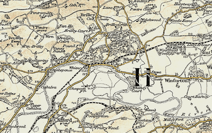Old map of Whitney-on-Wye in 1900-1902