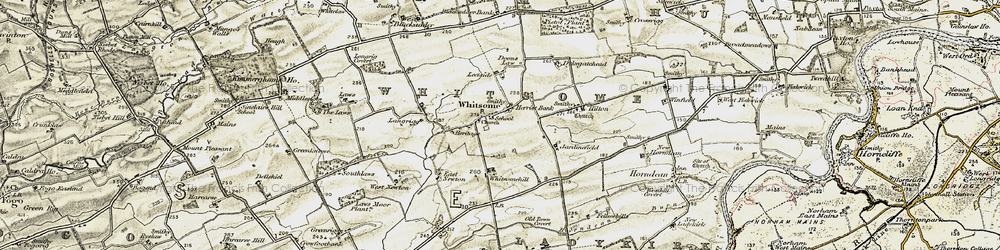 Old map of Whitsome in 1901-1904