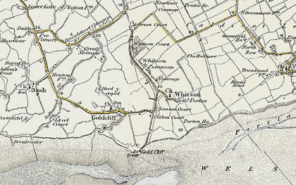 Old map of Bowleaze Common in 1899-1900