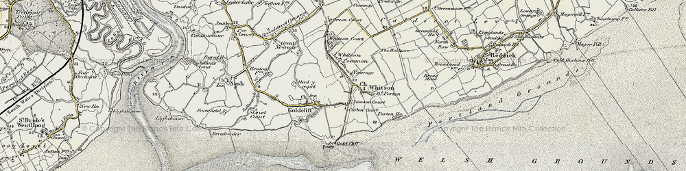Old map of Whitson in 1899-1900
