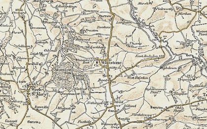 Old map of Bennetts in 1900