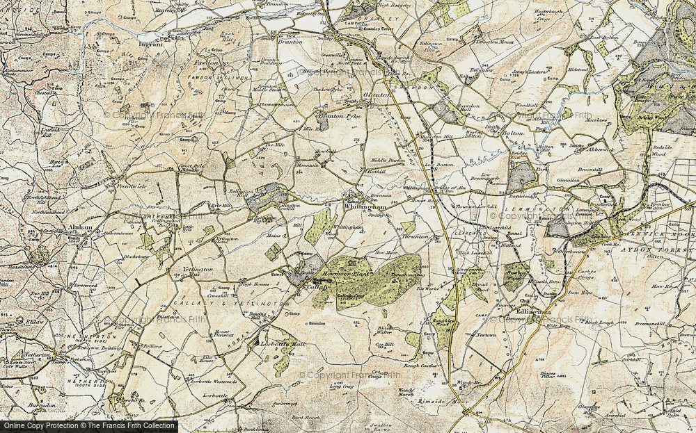 Old Map of Whittingham, 1901-1903 in 1901-1903