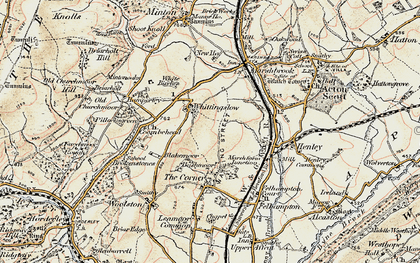 Old map of Whittingslow in 1902-1903