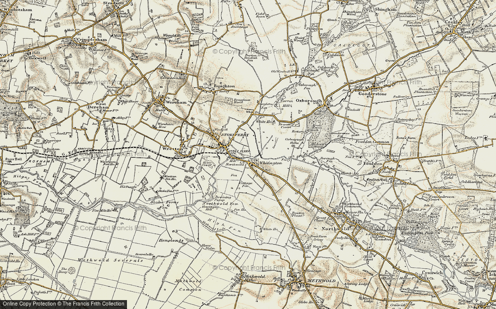 Old Map of Whittington, 1901-1902 in 1901-1902