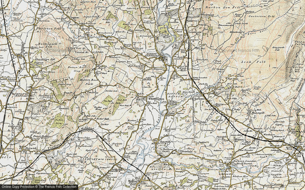 Old Map of Whittington, 1903-1904 in 1903-1904