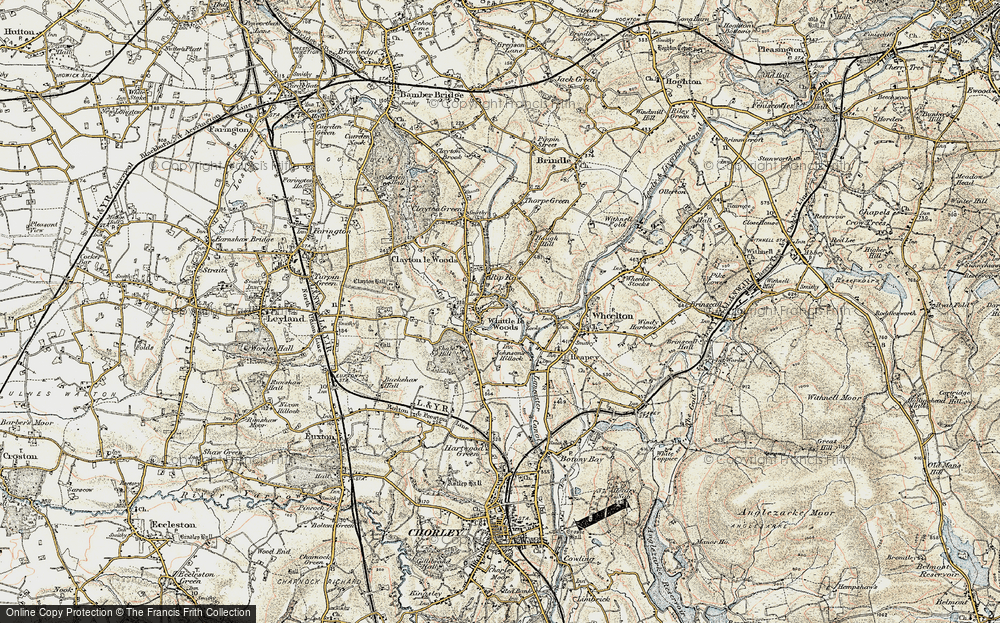 Old Map of Whittle-le-Woods, 1903 in 1903