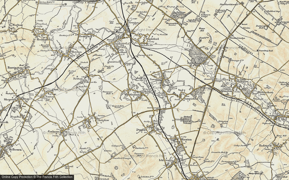 Old Map of Whittlesford, 1899-1901 in 1899-1901