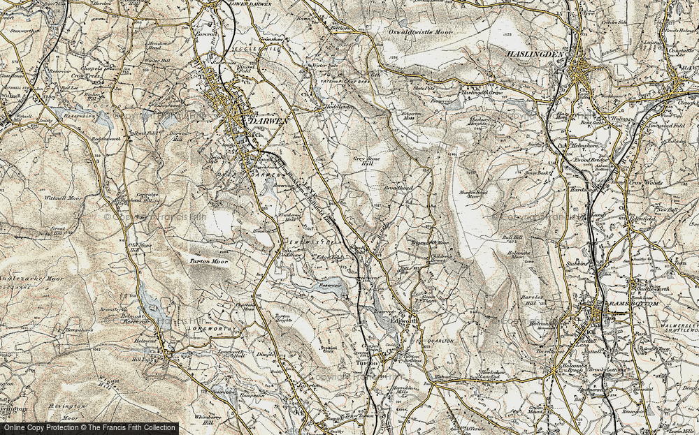 Old Map of Historic Map covering Aushaw in 1903