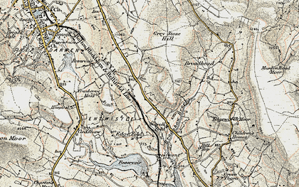 Old map of Aushaw in 1903